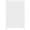 SIEDITI FUORI E DENTRO Pannello Traforato Decorativo in Metallo Bianco | Separè divisorio da esterno o interno in acciaio verniciato. Pannello frangivista paravento da giardino. Motivo trama.