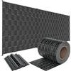 LZQ Strisce frangivista in PVC, extra spesse, opache, a doppia asta, con 20 clip di fissaggio per recinzione da giardino, balcone (35 m x 19 cm, motivo rattan)