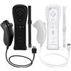 PGYFDAL 2 confezioni di telecomando e Nunchuck per console Wii/Wii U, gamepad con custodia in silicone e cinturino da polso per le vacanze (bianco e nero)
