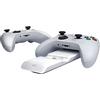 PDP Metavolt Dual Charger for Xbox Series X/S or Xbox One, Magnetic Charging Station for Two Wireless Xbox Controllers, Cinematic Lights with Auto-Dim, Officially Licensed by Microsoft White EU Plug