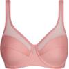 DIM Donna - Reggiseno classico generoso x1 | Sostegno perfetto per seni generosi | Microfibra elasticizzata | Retro a U e Spalline larghe | Look Moderno e Comfort, Rosa cipria, 6C