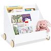 Pinolino Lieria per bambini in legno bianco con ruote, 3 scomparti, 1 scomparto segreto, ruote in legno gommato, per bambini dai 3 anni