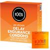 EXS Preservativi ritardati, lattice naturale e silicone lubrificato, vegano, confezione da 48