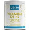 Vitamina D3 K2 Mk7 Con Vitamina C Piùlife - 200 Compresse - 1 Al Giorno, Vit D3