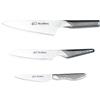 Global Set di 3 coltelli, 40° anniversario, edizione limitata, 2 coltelli da chef orientali e coltello Kiritsuke, lame in acciaio inox giapponese di alta qualità, realizzati in Giappone