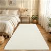 GthreeD Tappeto passatoia per soggiorno e corridoio, soffice, 80 x 150 cm, color crema