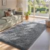 INSPIRE HOMEWARE Tappeto grigio per camera da letto, 80 x 150 cm, morbido e soffice per soggiorno, non perde pelo, moderno, per corridoio, cameretta dei bambini, colore: grigio
