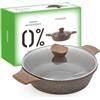 KASANOVA 0% grassi tegame 28 cm, con coperchio