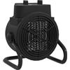 HOMCOM Stufetta Elettrica Basso Consumo, 2000W, PTC, 3 Modalità, Nero | Stufa Elettrica Portatile, con Ventilatore, Temperatura Regolabile, Maniglia, Protezione da Surriscaldamento