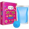 INDIAN STORE 24 Holi Gulal Polvere solubile in acqua Natural Festival servizio fotografico Rangoli Colors arcobaleno polvere holy sacchetto di colore glitter polvere foto (Sky Blue_700g)