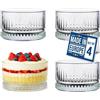 NORDIC SCHILLER Premium Ciotole in Vetro Set 4 235ml Ciotola per Dessert in Vetro SENZA PIOMBO Coppette Gelato, Salse Sundae Caramelle, Frutta, Insalatiere, Tazza da Dessert