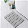 Pure 4Home Tappeto da bagno pieghevole in diatomite, 40 x 30 cm, antiscivolo, ad asciugatura rapida, pieghevole, pietra assorbente, tappeto da bagno arrotolabile, grigio tinta unita