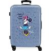 Disney Minnie Make it Rain Bows Valigia media blu 48 x 68 x 26 cm Rigida ABS Chiusura TSA Integrata 70 L 3 kg 4 ruote doppie
