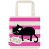 moses Ed, the Cat Baumwollshopper, Stofftasche aus 100% Baumwolle, mit Katzenmotiv, Shopper mit Standboden für Einkäufe, Büro oder Uni, 39 x 42 cm