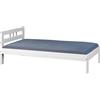 Inter Link Letto singolo Inter Link Fana 90x200 in pino massiccio laccato bianco senza rete a doghe