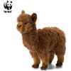 WWF Peluche alpaca (31 cm, marrone) peluche realistico alpaca cammello Sud America