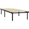 vidaXL Struttura letto in metallo nero 90×200 cm