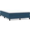 vidaXL Letto a molle senza materasso blu scuro 140x210 cm in velluto
