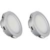 Area illumina Faretti LED da Incasso, 3,5W 310 Lumen, 3 Tonalità di Luce selezionabili tramite levetta: 3000K-4000K-6500K, Ø65x20 mm, IP54, Bianco e Grigio, Kit da 2 Pezzi (Grigio)