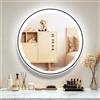 wowspeed Specchio da bagno con illuminazione, 80 x 80 cm, specchio da bagno a LED | Specchio da bagno a LED con 3000 K, 4500 K, 6500 K, dimmerabile, anti-appannamento e interruttore touch
