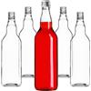 KADAX - Lot de 40 bottiglie di vetro da riempire - 700 ml - Bottiglie per liquore vuote con tappo a vite - Bottiglie per liquore, spirito (argentato)