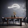 Arcadia Lampadario a Sospensione LED Luce Calda Fredda Naturale 3500LM 58W 50cm | Lampada da Soffitto Dimmerabile con Telecomando e App per Camera da Letto, Soggiorno e Cucina - Modello Efesto (Argento)