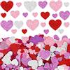 DONGDA 300 Pcs Adesivi Schiuma Cuore, Glitterati Adesivi Schiuma, Colorati Stickers Autoadesivi, Adesivi Glitter a Forma di Cuore, Stickers Gommapiuma Decorazione per Scrapbooking DIY Foto Parete