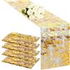 KATELUO Runner da Tavolo Dorato 28 cm x 2.75 m, Runner da Tavola in Oro, Runner Tavola Moderno, Tovaglia con Paillettes, Decorazione da Tavolo per Compleanni, Matrimoni, Natale, Battesimi, Feste