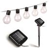 Suprema, Catena Luminosa Esterno Solare 5m, 10 Luci Effetto Tungsteno, Sensore Crepuscolare, Giochi di Luce, IP44, USB-C, Autonomia 6-8 Ore