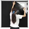 BKSAI Tenda Oscurante da Interno, Tende Oscuranti Tessuto Anti-Rughe Lino | 100x150 cm Tagliabile, Protezione Solare, Installazione Senza Foratura, Curtain Porta per Finestre Lucernari Soggiorno