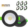 Aulaiyi Faretti LED da Incasso per Cartongesso 230V, 6W 750LM Faretto Incasso Regolabile 2700K/4000K/6000K, IP44 Faretti LED Soffitto Ultrasottili per Bagno, Foro 75-85mm, Set di 6 Nero