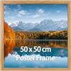 Vasemouh Cornice 50x50 in MDF, Portafoto da Parete, Perfetto per Casa Ufficio, Cornice di Colore Legno Naturale,1 Pezzo