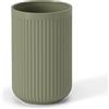 Inbagno Porta Spazzolini Bagno Verde Cannettato In Plastica Rigida - Linea Arizona | D 7,5 X H 12 Cm