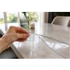 TAPPETIK Copritavolo Trasparente in PVC 1,2 mm - Impermeabile, Antigraffio, Effetto Crystal, Ritagliabile su Misura per Tavolo e Scrivania (100 x 80 cm)