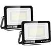 SKYWORLD 2 Pezzi Faretto Led da Esterno, 150W 15000LM Luci da Esterno | Faretti Proiettore Led, Fari di Sicurezza Lampada IP66 per Giardino Corridoio Garage Piazza Officina, 6000K Bianca Fredda