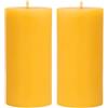 Danilovo Candele Cera d'Api Naturale al 100% - Decorazioni Casa Eleganti e di Alta Qualità - Candele Naturali Decorative e Sostenibili (2 pz, 5 x 10 cm, 35 Ore)