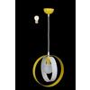 Generico ORALAMP Lampadario a Sospensione Stile Moderno in Ferro Vari Colori, Lampadario per Cameretta, Camera da Letto, Soggiorno PAT/1/S (Bianco Giallo)
