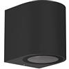 ledscom.de Lampada da parete ALSE per esterno, IP54, downlight, nero opaco, rotondo, 1x GU10 max. 35W