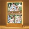 DPDP Lampada Personalizzata con Foto LED, Regali Personalizzati per Lei e Lui Idea Regalo Anniversario, San Valentino, Natale, Lampada Foto con Base in Legno