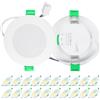 Aurevita Faretti LED da Incasso per Cartongesso 20PCS, 74-90mm Ø, 7W IP44, Dimmabili, 220V-240V, Luce Regolabile 2700K/4000K/6500K - Ideali per Bagno e Cucina
