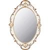 YCHMIR Specchio da parete ovale piccolo, stile vintage, bianco, 37 x 25,4 cm