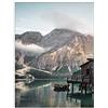 ABCWARRT Montagna Nebbia Foresta Poster Animale Alce Poster Wall Art Canvas Picture Nordic Lake Neve Poster per Soggiorno Camera da Letto Home Decor (50 * 70cm Nessuna Cornice,4)