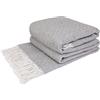 LYHome Сoperta Cotone - Copriletto per Letto Divano, 140 x 200 cm | Copridivano Singolo Una Piazza, Mezza Matrimoniale, Plaid Mezza Stagione, Coperte Estivo, Primaverile. Grigio e Bianco Quadri