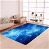 Morbuy Tappeto Salotto Grande Pelo Corto Moderno, Moquette Antiscivolo Cielo Stellato 3D, Grandi Dimensioni Soggiorno Bambini Camera da Letto Decorazione Tappeti (80x160cm,Cielo Stellato Azzurro)