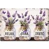 SUPERDANT Cartello In Latta con Vaso di Lavanda Fiori Viola Insegne Metallo Decorazioni Murali Retrò In Ferro Targhe Rettangolari per Soggiorno Camera Da Letto Bar 30x20cm