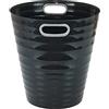 Waytex 931073 Pattumiera da ufficio nero - Cestino di carta in plastica design moderno per ufficio, camera da letto, bagno - Capacità 12,5L - Colore Nero