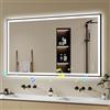 Archaluxe Specchio bagno 70x120 cm, specchio bagno con luce Bluetooth, anti-appannamento, dimmerabile, 3 Colori Di Luce Regolabili LED, specchio da bagno grande con touch,Orizzontale/Verticale