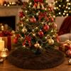 Deggodech Gonna per albero di Natale in finta pelliccia, 60 cm, colore marrone cioccolato, piccola e spessa, copertura per pavimento di Natale, vacanze e feste, 60 cm