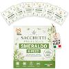 Akitaink Set 6 Sacchetti Profumati per Armadi e Cassetti, Fragranza Smeraldo