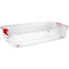 Acan Tradineur - Scatola portaoggetti modello KLIP Bassocama in plastica, capacità 35 litri, chiusura ermetica e coperchio apribile, 16 x 39,5 x 78 cm